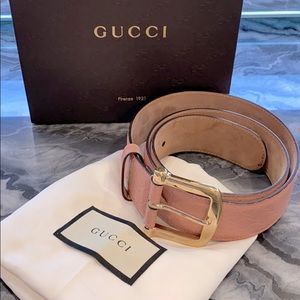 Gucci pink guccissima belt